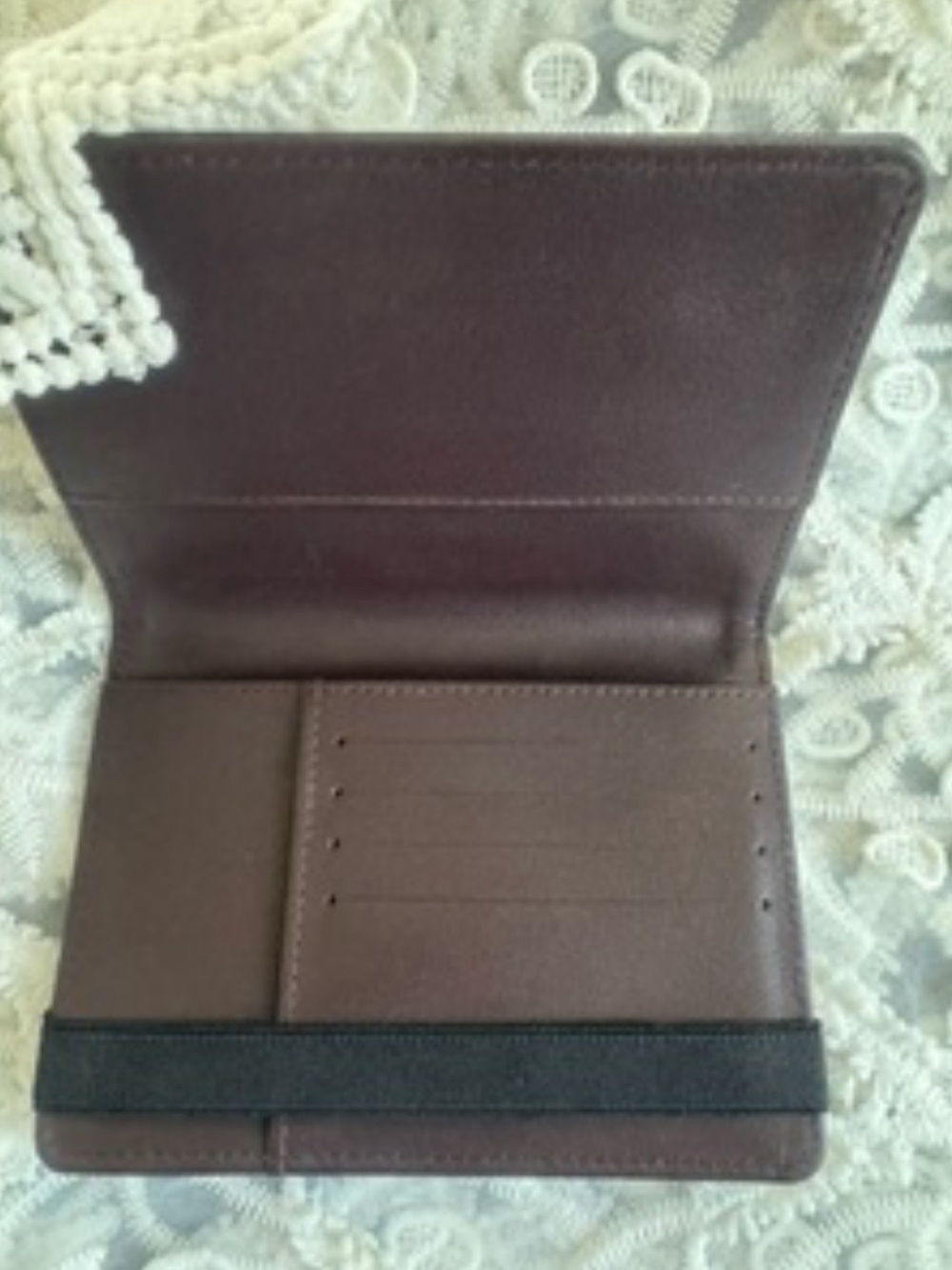 Brown Leather Travel Card Holder Wallet for Men